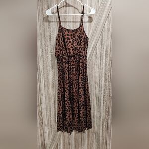 Brown Cheetah Print Dress